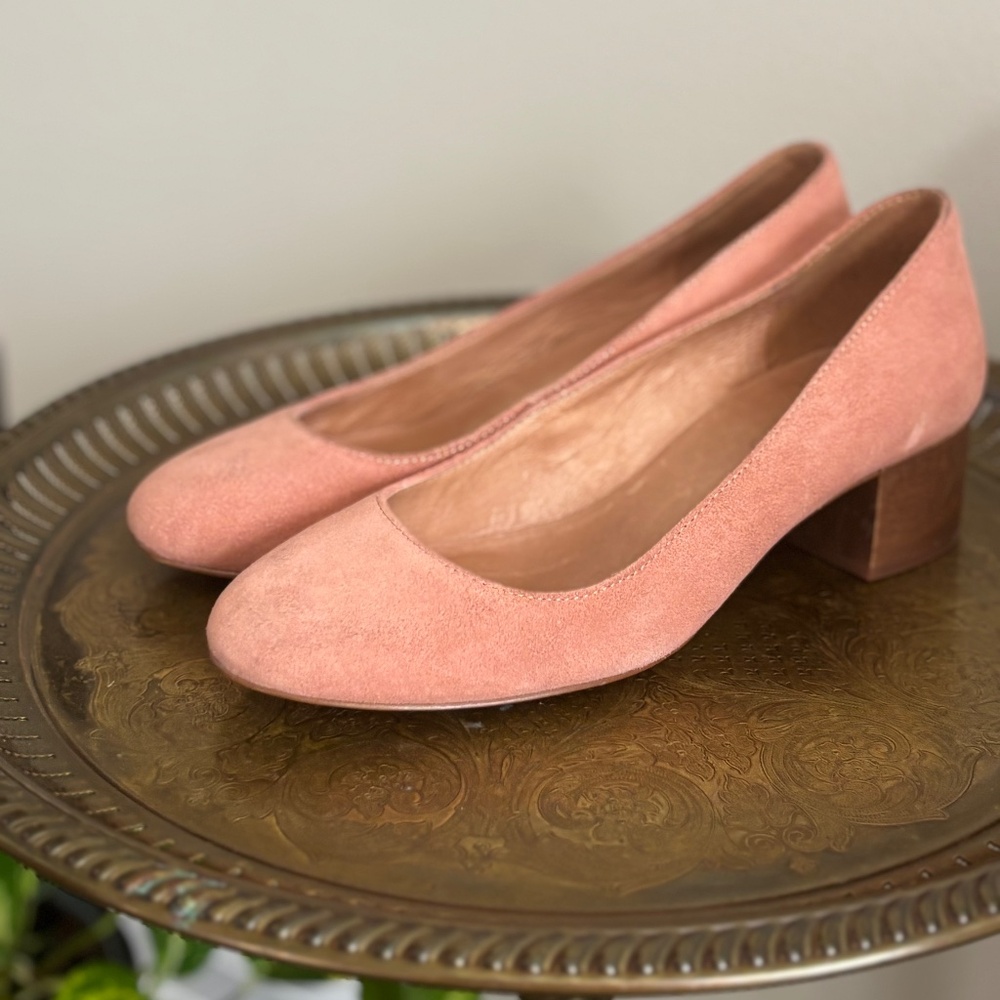 Madewell pink suede shoes size 6.5